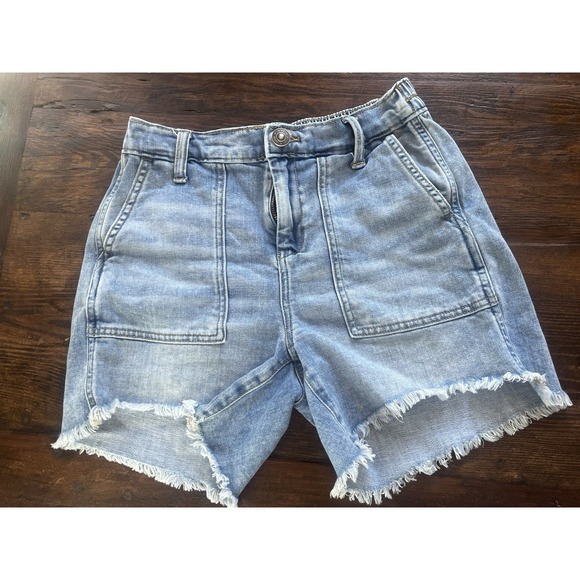 aerie Pants - Aerie jean shorts size XS distressed denim‎ Elastic back stretch EC
